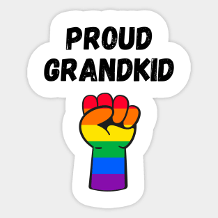 Proud Grandkid Rainbow Pride T Shirt Design Sticker